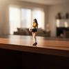 Soccer Figurine with Ball Realistic Mini Figurines Display Model Compact