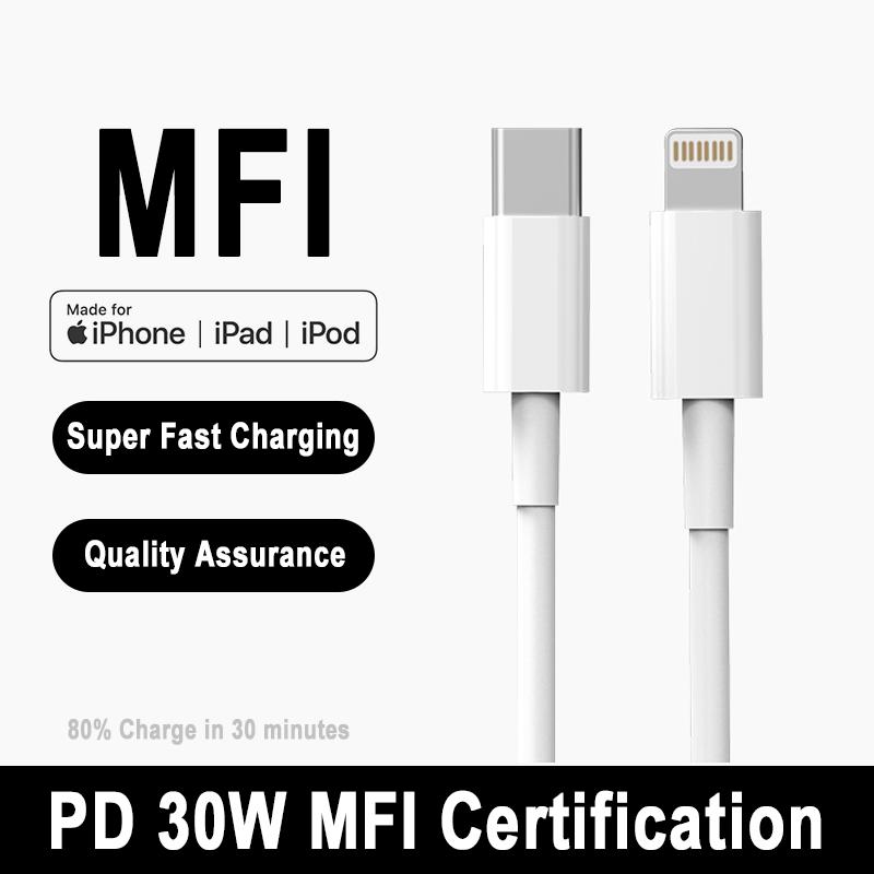 

30W For iPhone Type C to Lightning Fast Charging Cable For iPhone 14 13 12 11 Pro Max X 8 7 6 Plus SE Phone Accessories 1.8m