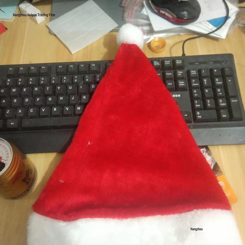 Plush Christmas Hat for Kids & Adults - Thick, Festive Santa Hat Gift & Decoration