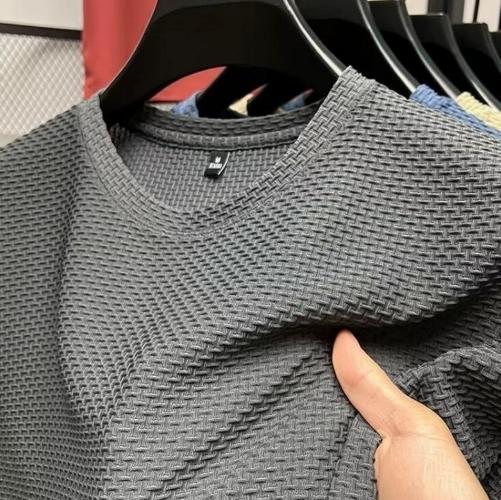 

Thin -joint Ice Silk T-shirt For Men, Short Sleeve XL