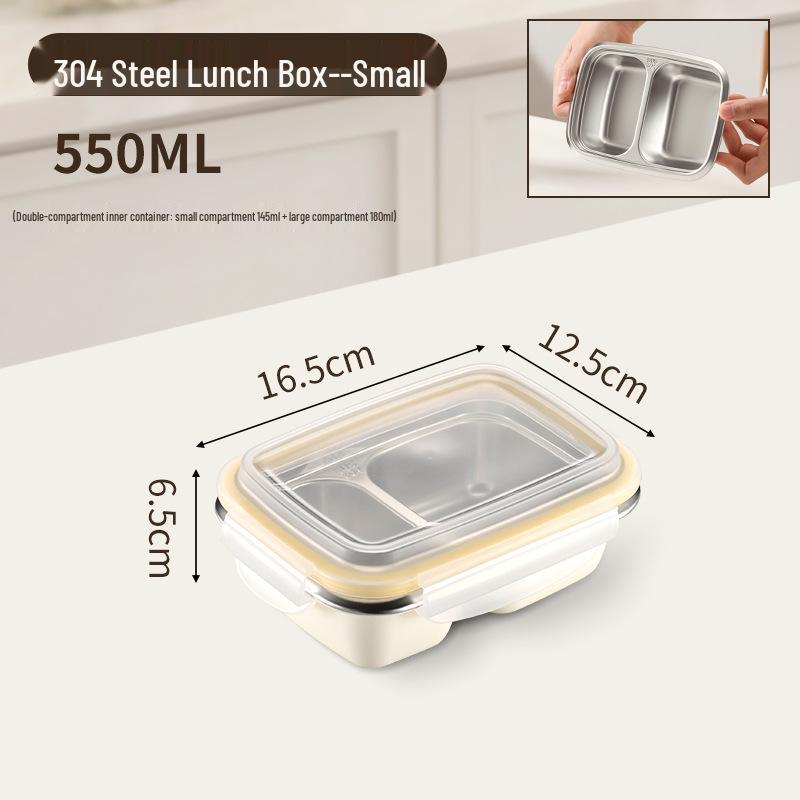 

Багаторівнева обідня коробка з нержавіючої сталі 304 для дівчат та офісу - Безпечна для мікрохвильової печі та йогурту 304 Food Grade [SGS Tested]