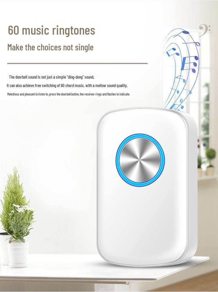 Waterproof Wireless Doorbell: Battery-Powered, One-to-One, Non-Plugged Design