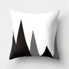 White Black Geometric Cushion Cover x Pillowcase Sofa  Decor  Polyester Home