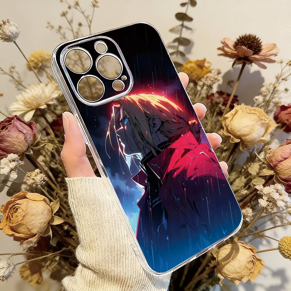 

Fullmetal Alchemist Edward Elric Phone Case Transparent Silicone Soft For iPhone 17 16 15 14 13 12 11 Mini Pro Max Plus iPhone15