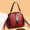 Fashionable Women's Handbag Retro Color Block Lock Small Bucket Crossbody Small Square Bag Casual Women's Shoulder Bag Commuting