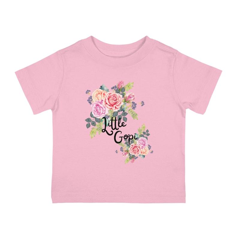Little Gopi Infant Cotton Jersey Tee | Baby Clothing | For Little Girls | Vrindavan | Mayapur | Hare Krishna | India 160