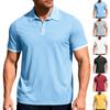 Men's Solid Waffle Knit Casual Polo Shirt Men Breathable Plus Size Sports Classic Polo Tee Daily Wear Short Sleeve Polo Shirts