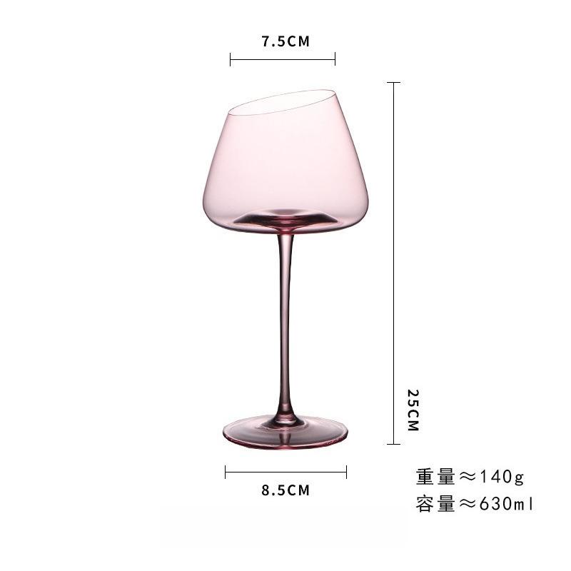 Hand-blown Make Red Wine Glass Simple Glass Transparent Champagne Wine Household Large-bellied High-footed Cup Drinking Utensil