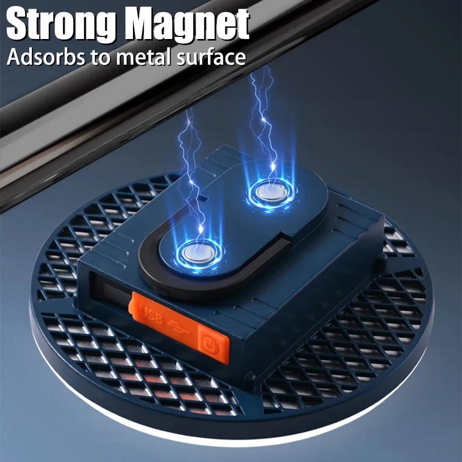 7500mAh Magnetic Camping Lantern USB Rechargeable Lamp with Built-in Battery Powerful Light for Outdoor Emergency Night Market