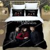 The Vampire Diaries Damon salvatore Seturi de lenjerie de pat set rafinat de articole pentru pat husă de pilotă set cu pilotă lenjerie de pat cadou de ziua de naștere