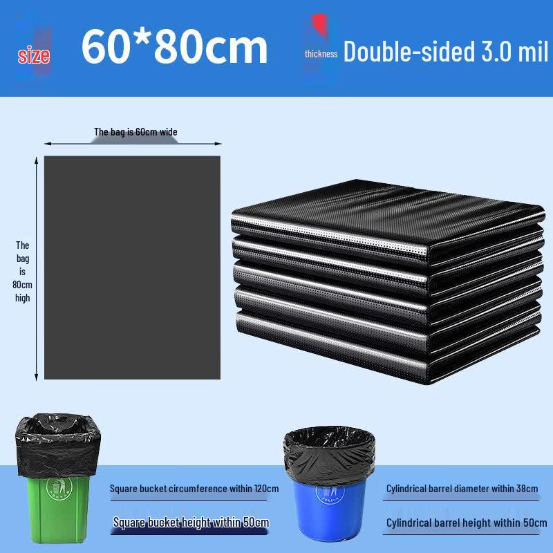 

Xidi en Black Flat-Top Heavy Duty Trash Bags