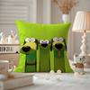 Funny Creative Cartoon Doberman Cushion Cover Anti-dustmite Pillowcase Invisible Zipper Silky Short Plush Sofa Cushion Cover