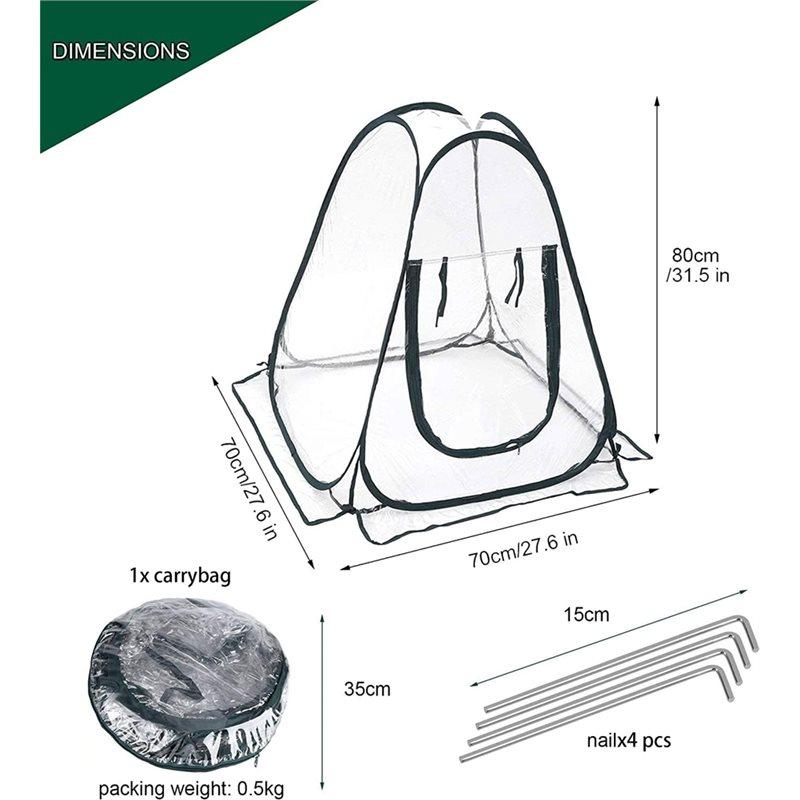 2025 Trend Mini Flower House Greenhouse Cover Popup Pack Of 2 Pcs, Gardening Plant Flower Sunshine Sunlight Room