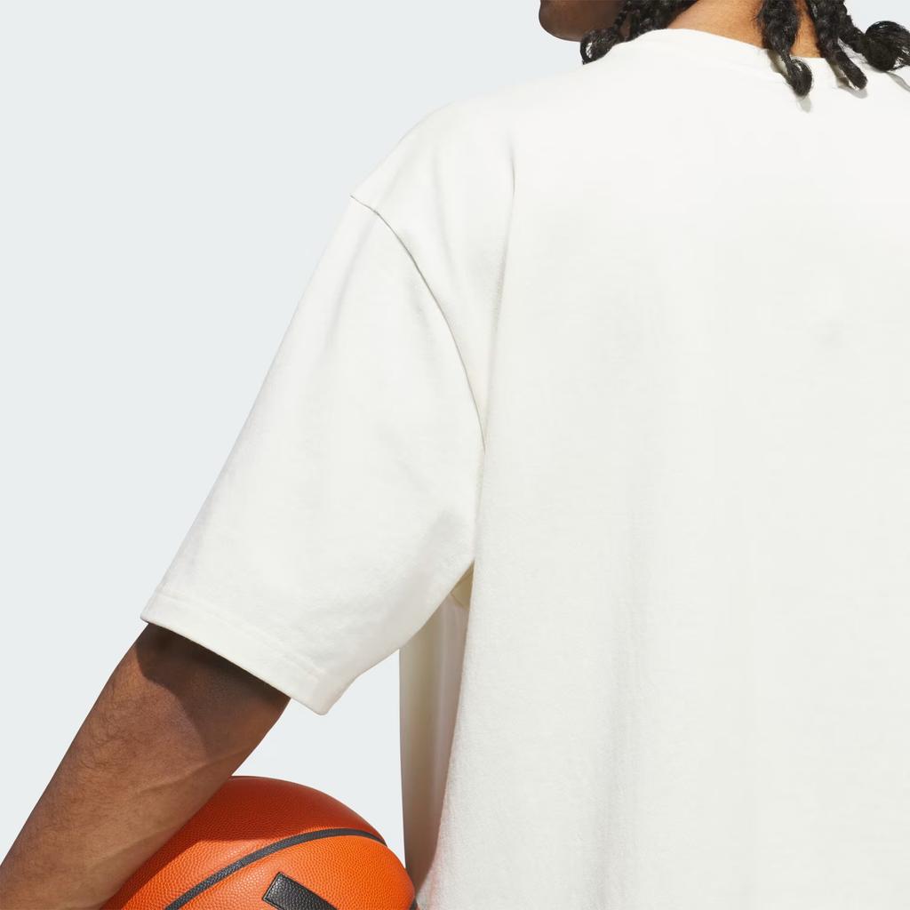adidas Basketball Breathable Solid Color Short Sleeve Pullover T-Shirt Unisex Tops KR2093