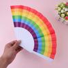 Fan Summer Gift Folding Rainbow Folding Dance Photo Prop Tool Handle Hand Fan Rainbow Folding Fan