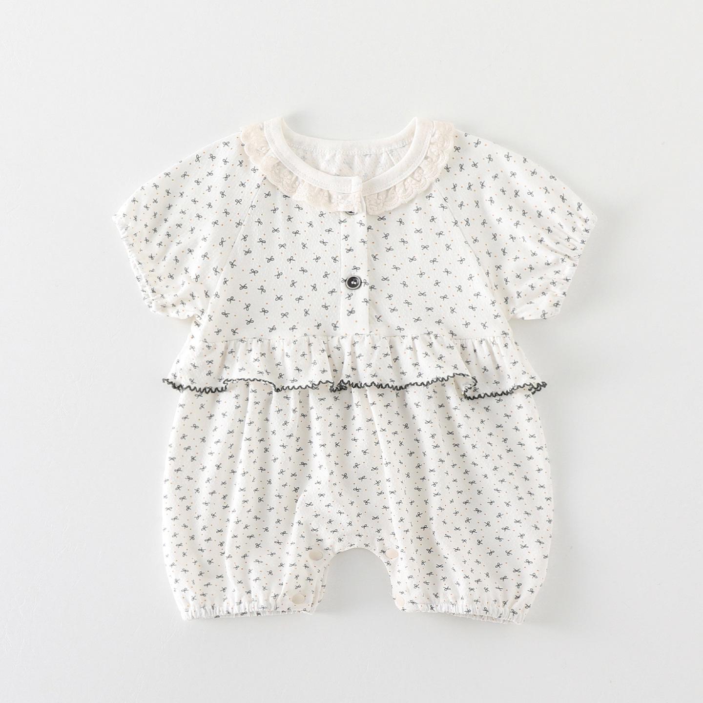 

Цветочный комбинезон без рукавов для новорожденных на 100 дней или первый день рождения 66 cm белый