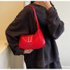 Fashion Solid Women's Shoulder Bag Artificial Leather Square Underarm Bags Ladies Handbags For Daily Used and Gift
