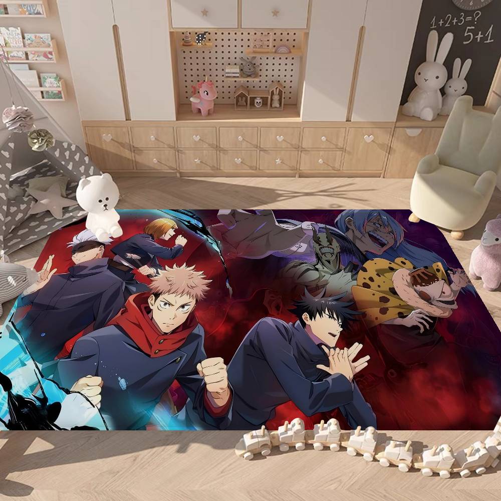 Jujutsu Kaisen Cartoon Bath Mat Kids Room Bedroom Decoration Balcony Anti-Slip Doormat Living Room Alfombra