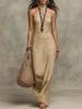 New European and American Women's Slim-fitting Fashion Temperament Sleeveless Neck Dress