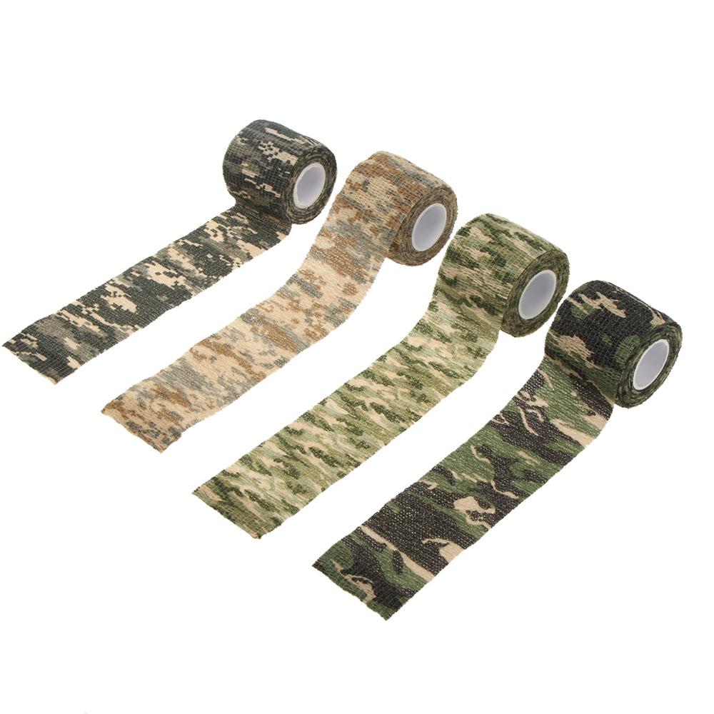 1 Roll Reusable Outdoor Military Camouflage Hunting Camping Cycling Wrap Elastic Stealth Tape
