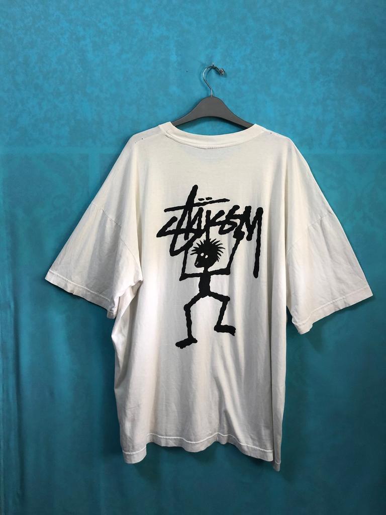 RARE!! VTG old signature shawn stussy tribe international big logo spell out hip hop rap swag streetwear extra large #998