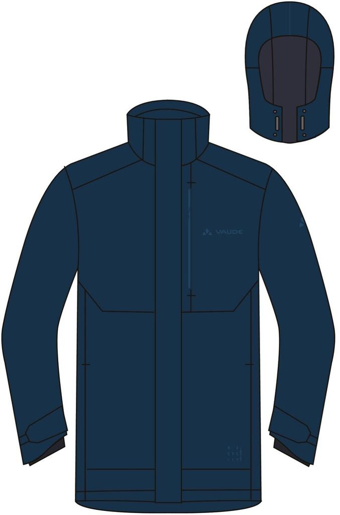 Men's Jacket VAUDE Idris II Wool Parka (45013) Dark-sea