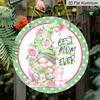 2D Flat 1pc, 8x8 in, Printed Aluminum Metal Signage, The Best Mom Decoration, Suitable for Doors, Walls, Home, Room Decoration, Farmhouse Decoration