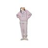 Li-Ning Sports Life Series Brand Logo Print Crew Neck Pullover Sweatshirt Women Tops Purple AWDSB66-3