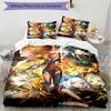 3pcs Duvet Cover Set (1*Duvet Cover + 2*Pillowcase, Without Core), Genshin Impact Print Soft All‑Season Bedding Set, Home Bedroom Decor Gift