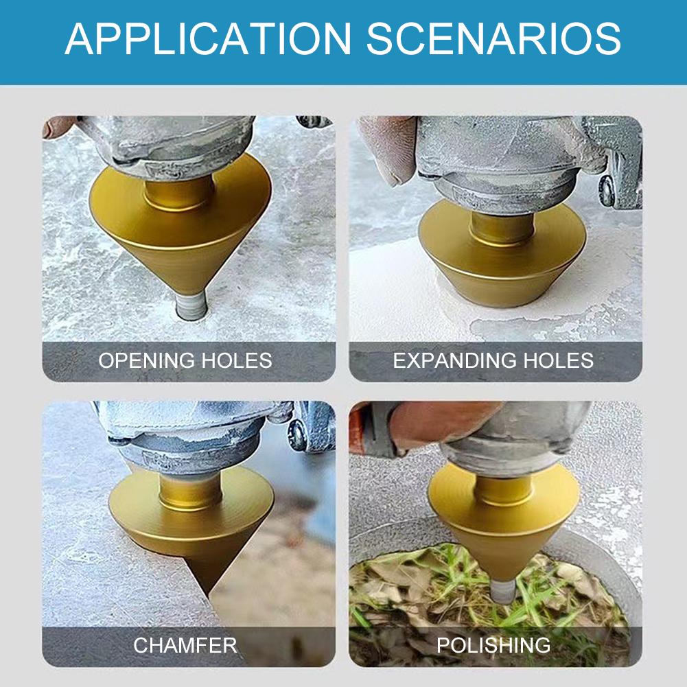 Diamond-Beveling Chamfer Bit For Angle Grinder Multifunctional Tile Marble Milling Tools Tile Ceramic Beveling Holes Trimming