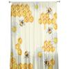 Bee Honey Chrysanthemum Flower Yellow Sheer Drapes for Living Room Decoration Window Curtains Kitchen Curtains