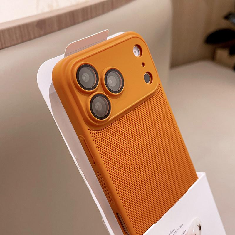 

Heat Dissipation Thin PC Case for iPhone 11 12 13 14 15 16 17 Air Pro Max 7 8 Plus Xr Xs Max Camera Protect Mesh Cover For iPhone 11 ProMax