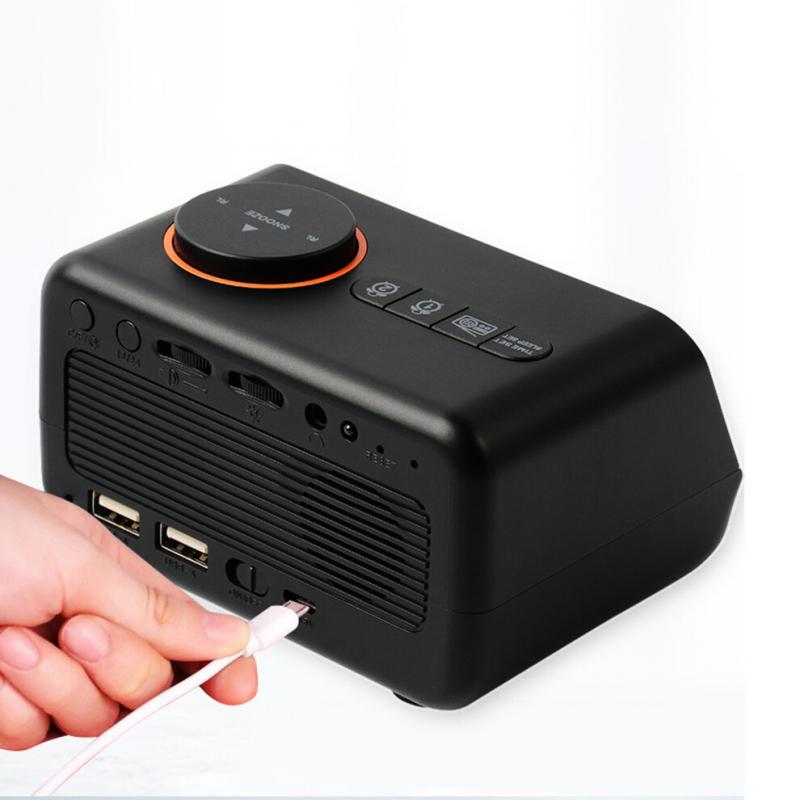 Multifunktionaler LED-Wecker Mit Radio Und FM, Wiederaufladbar, Schwarz