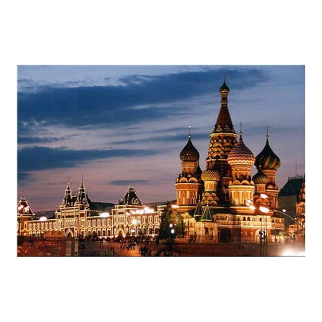 Famous City Tour Red Square Colosseum Landscape Canvas Painting Wall Art Pictures Posters and Prints for Living Room Home Decor No Frame