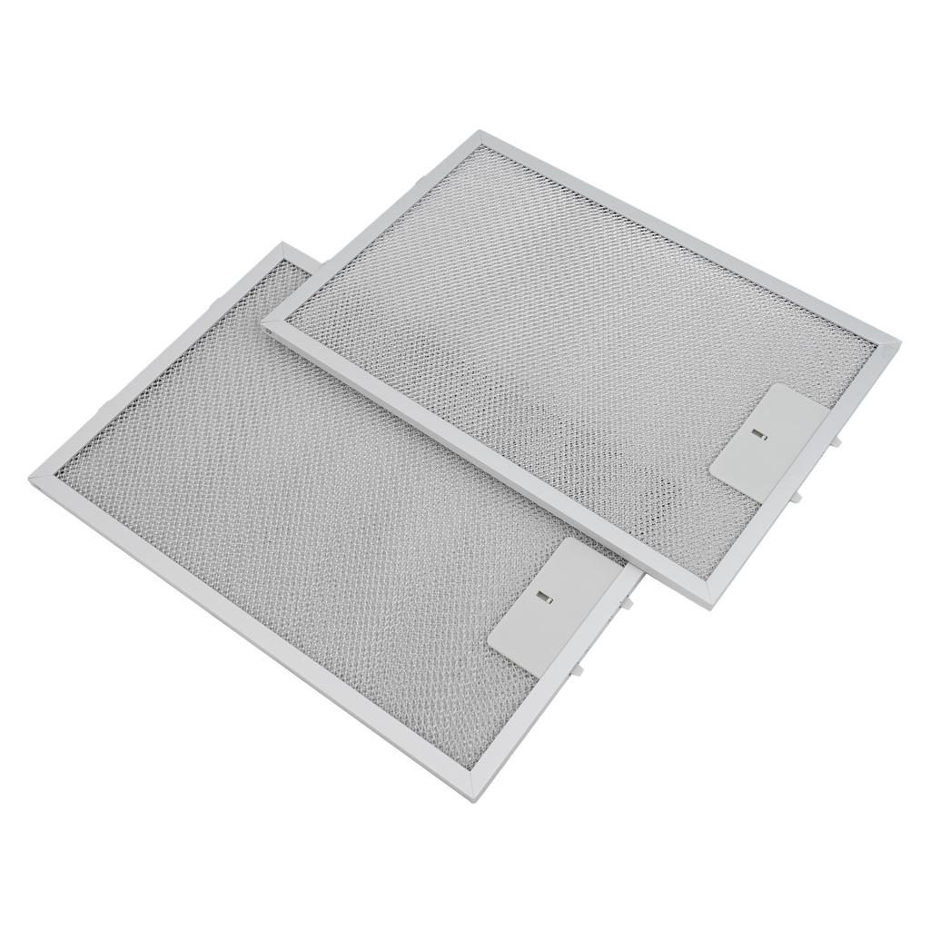 Replacement Set of 2 Aluminum Mesh Grease Filters for Range Hood Metal Multi Layer Filters for Kitchen Ventilation 350x240x9mm