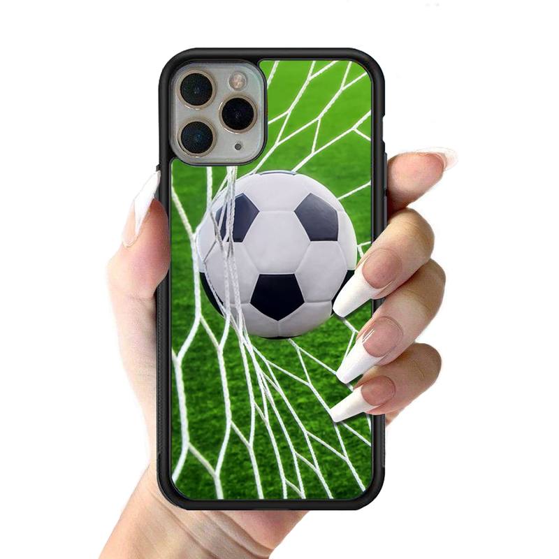Fotbal Fotbal Pouzdro na telefon Silikonové PC+TPU Pouzdro pro iPhone 11 12 13 Pro Max 8 7 6 Plus X SE XR Tvrdé Fundas