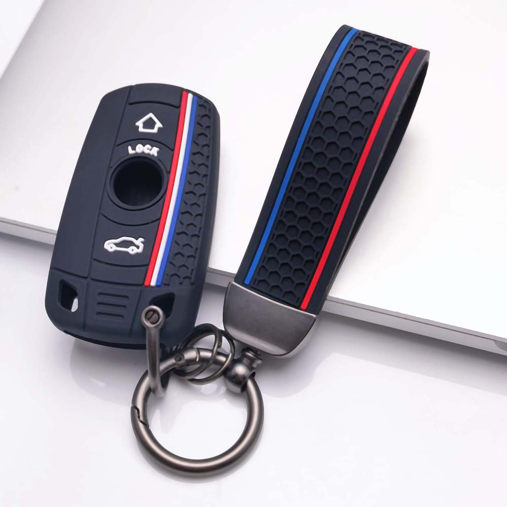 Key Cover for X7 bmw with Keychain Anti-Scratch Guard Shockproof Protection Soft Grip Texture Responsive Button Touch Dust Resistant Cover