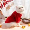 New Chinese Zodiac Dragon Print Pets Hoodie Winter Warm Small Dog Pets Coats Red Cats Coat