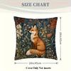 William Morris Style Fox And Floral Decorative Pillow Cover, Suitable For Sofa, Bed, Chair, Home Decor Cushion Cover