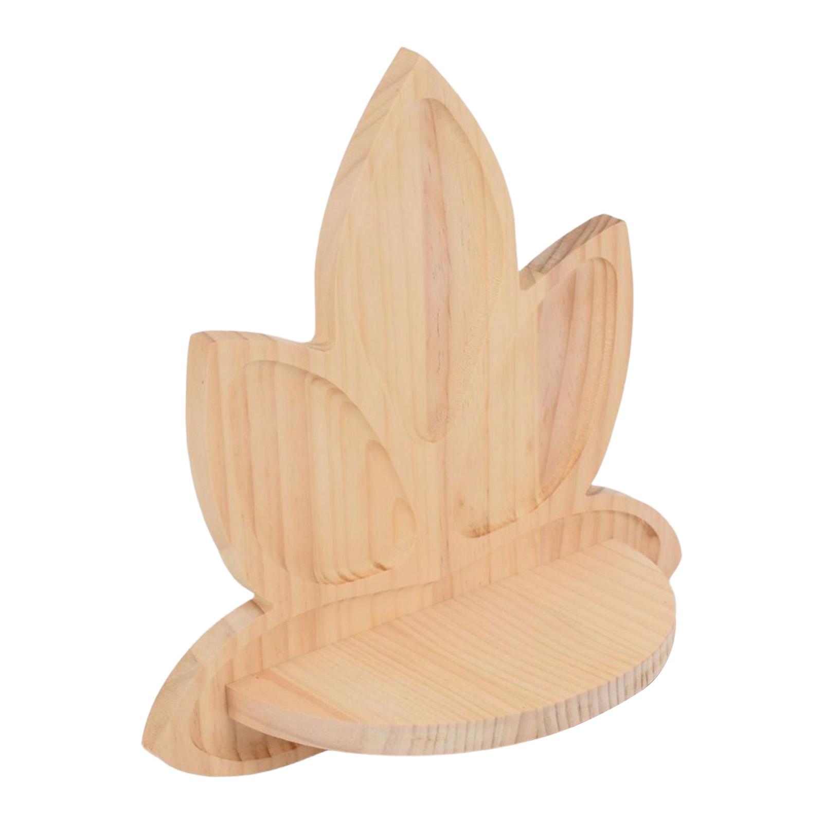 

Wall Shelf Wood Natural Grain Compact Display Rack for Small Ornaments and Aroma Items Living Room Organizer