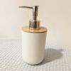 Refillable Bamboo Soap Dispenser Plastic Pump Bath Lotion Pump Jar Hand Sanitizer Bottle  Kitchen