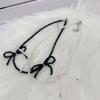 Elegant Bowknot Short Necklace Fashion Crystal Beaded Choker Necklace Simple Collar Necklace Clavicle Chain Jewelry