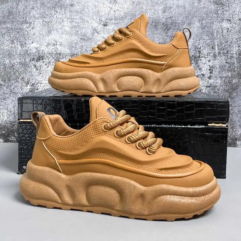 Lace-up Round Nose Luxury Shoes Men Sneakers Running Men's Shoes Size 46 White Moccasin Men Sport Loafer'lar High Brand