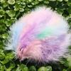 50Pcsdiy Color Feather Full Fleece Turkey Feather Clothing Antique Headdress Pet Toy Handicraft Decoration