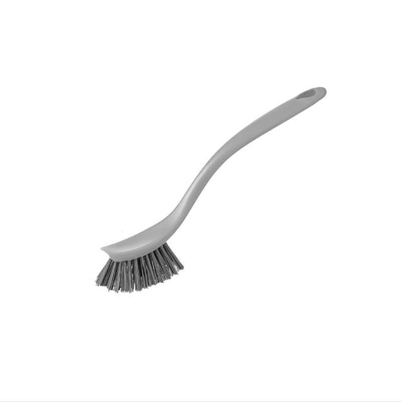 Good Quality Long Handle Kitchen Plastic Dish Scrub Brush 24.5*5*3.5cm светло-серый