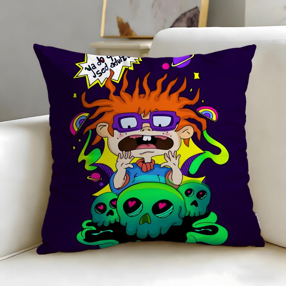 classic cartoon Rugrats Cushion Cover Soft & Easy-Wash Pillow Case – Versatile for Couch, Bed, Travel and Office