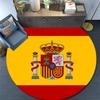 Spain National Football Team2 Round Area Rug,Carpet Rug for Living Room Bedroom Sofa Playroom Decor,Non-slip Floor Mat