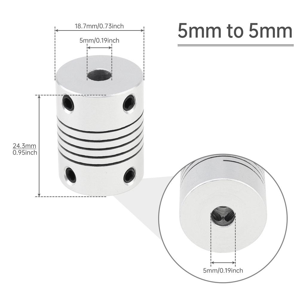 Cuplaj Motor Pas cu Pas Nema 17 Conector Arbore 5mm la 10mm Aliaj Aluminiu pentru Imprimantă 3D Mașină CNC Motor CC