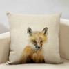 Animal Portrait Bear Lion Tiger Deer Cushion Cover Home Decoration Linen Pillow Cover 45x45cm Sofa Pillow Case Children's Gift