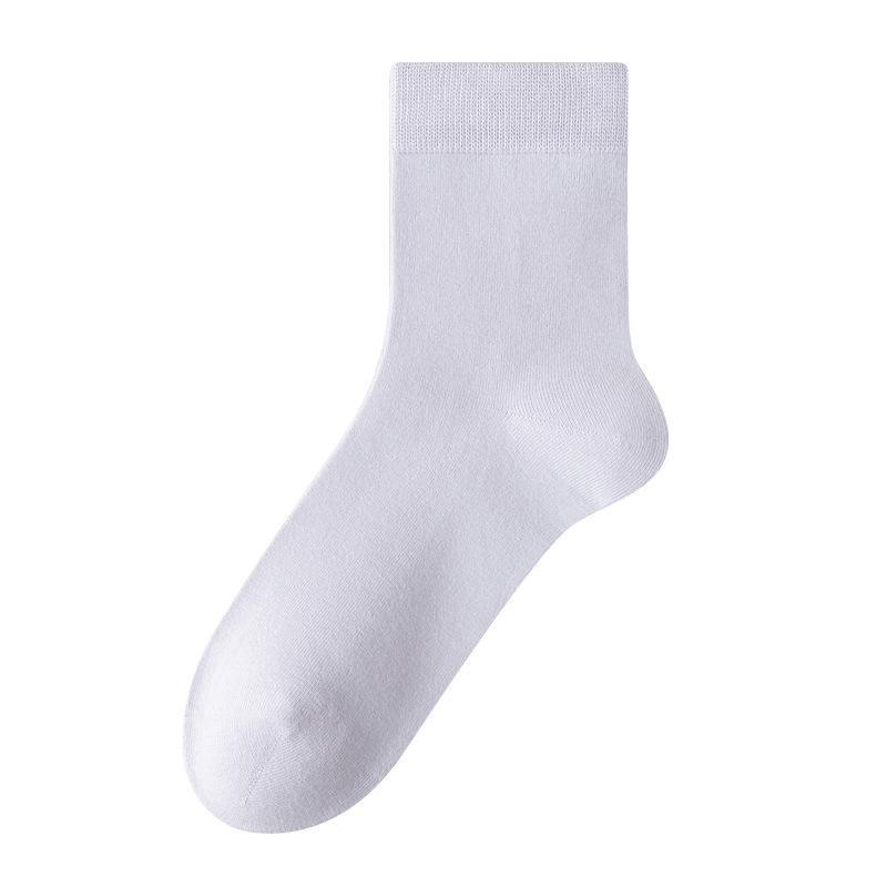 Pure Cotton Winter White Cotton Socks for Women Are Versatile and Odorless. All-cotton Mid-top Socks for Women In Autumn and Winter